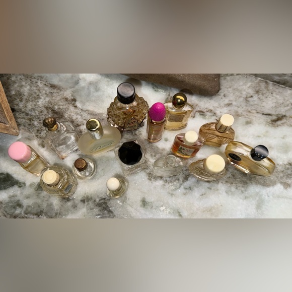 Vintage Art Deco Miniature Glass Perfume Bottles Lot - Picture 8 of 9